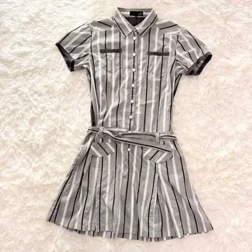 23구SPORT 골프 원피스 스트라이프 이소재 도킹 M-L