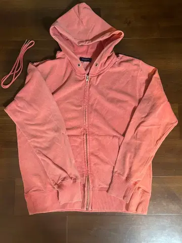 핑크 집업 후드 부착 후드티