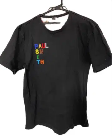 Paul Smith 폴스미스 T셔츠 반팔 블랙 멀티 컬러 로고