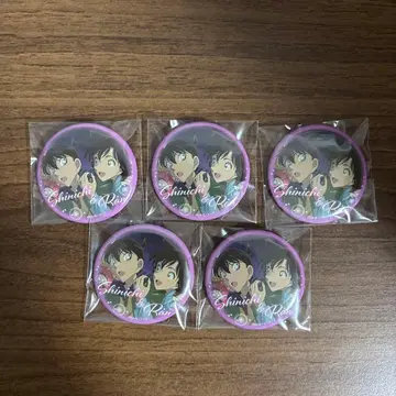 명탐정 코난 유미란(모리 란) 남도일(쿠도 신이치) 캔뱃지