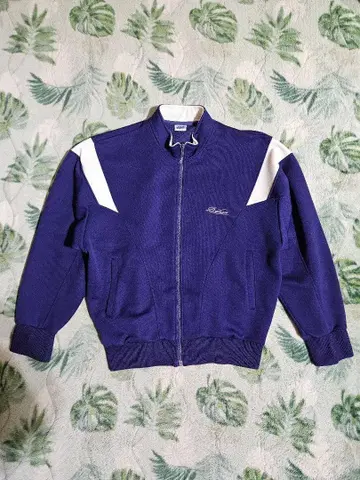 ASICS 퍼플 단장 저지 트랙 자켓
