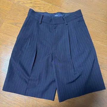 프레임워크 framework 스트라이프 하프 팬츠 네이비 턱