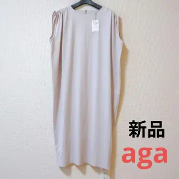 야마다야 Aga 노리다케 슬리브리스 코튼 코쿤 원피스
