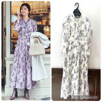 새상품 리랜드트루 플리츠 티어드 보타이 원피스