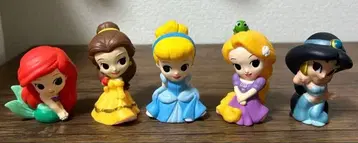 디즈니 프린세스 피규어 소프트 비닐 5체 세트