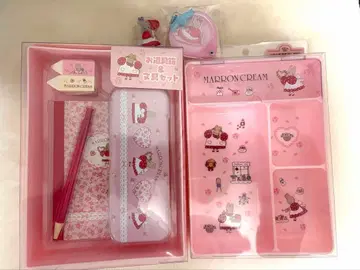 밤 크림 뚜껑 포함 트레이 도구 상자 & 문구 세트 언제까지나 산리오