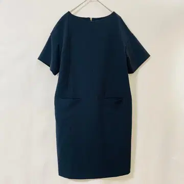 데미룩스 빔즈 원피스 36 블랙 골드 지퍼 일본제 포켓 포함