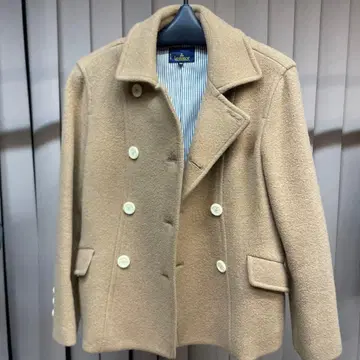 Leminoir 베이지 울 피 코트 48