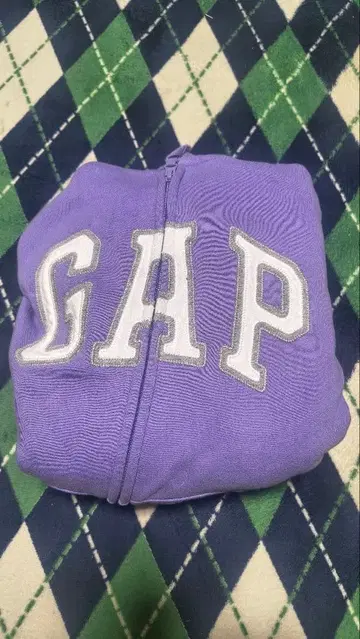 GAP 보라색 후드 부착 후드티