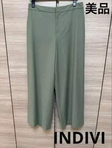 INDIVI 그린 계열 와이드 팬츠 13호
