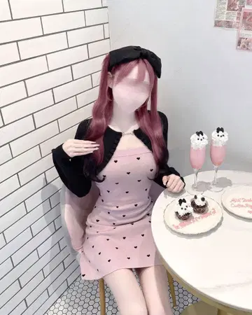 HONEYMEW 허니뮤우 Luv 샤기 앙상블 원피스