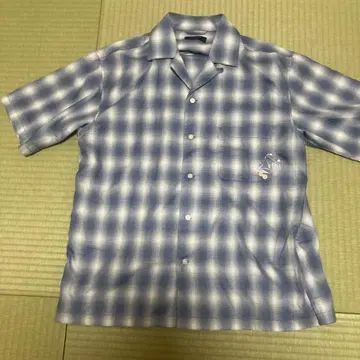 BACK NUMBER 옴브레 체크 셔츠 반팔