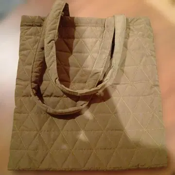 Samansa Mos2 카키 퀼팅 토트백