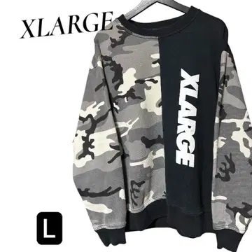 [ 레어 새상품급 ] XLARGE 엑스라지 카모플라쥬 절개 로고 맨투맨