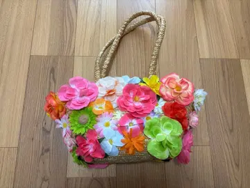 컬러풀 조화 부착 카고백