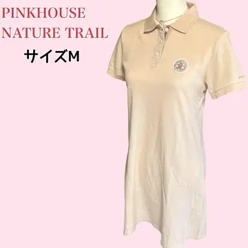 핑크하우스 네이처 트레일 폴로 셔츠 원피스 반팔 곰 와펜 M