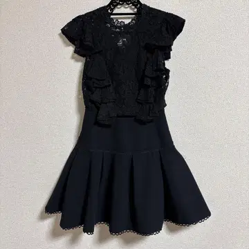 스나이델 레이스 도킹 원피스 사이즈 S 블랙