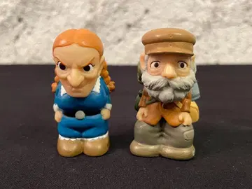 레어 [라퓨타] 2체 세트 폼 할아버지 & 도라 지브리 손가락 인형