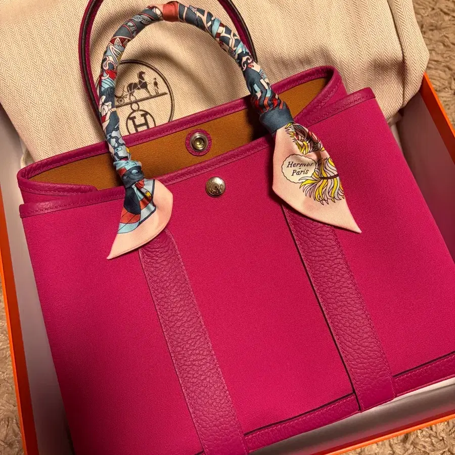 Hermes Garden Party Amazonia Vintage Tote Bag | Bunjang Global