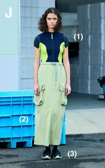 nagonstans 2.5 레이어 타프타 웨빙 벨트 스커트