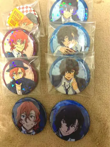 문호 스트레이독스 다자이 오사무 나카하라 츄야 캔뱃지 세트