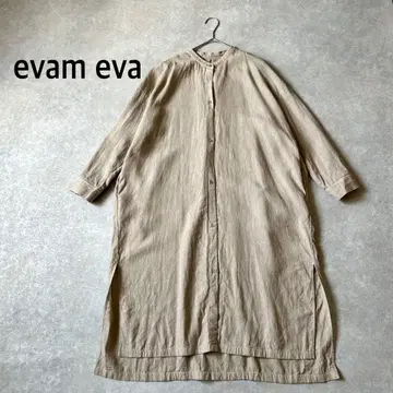 evam eva 에붐에바 워터 린넨 셔츠 원피스