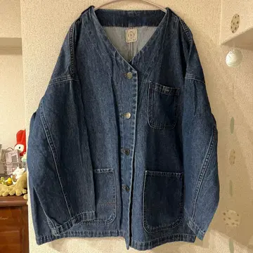 사만사 모스모스 노카라 데님 자켓