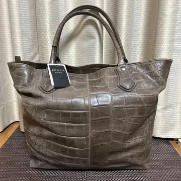 에포카 우오모 이탈리아제 엠보 카우 가죽 토트