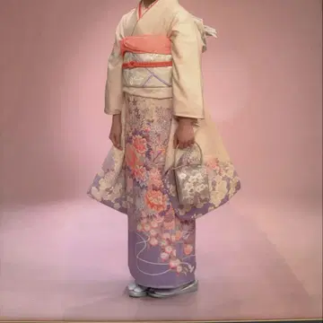 후리소데 세트 성인식 졸업식 결혼식 후리소데 기모노의 야마토 연보라 퍼플