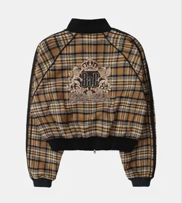 badblood 플란넬 트랙 집업 블루종 M 한국 크롭 기장