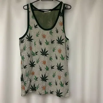 헴프 패턴 탱크탑 빈티지
