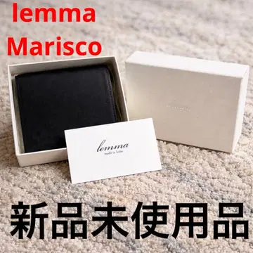 미사용 새상품 lemma Marisco 접이식 지갑 블랙 천연 가죽