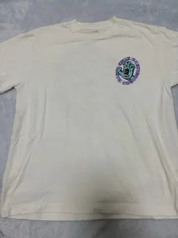 스케이트보드 T셔츠 아이보리