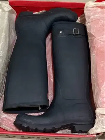 HUNTER 레인부츠 롱 블랙 US7 방수 인기 스테디셀러