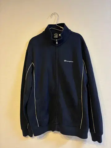Champion 네이비 집업 저지 X-LARGE