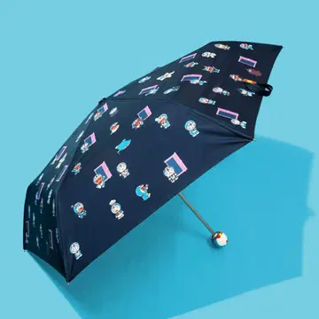 미사용 새상품 100% 도라에몽 & 프렌즈전 우천 겸용 접이식 우산