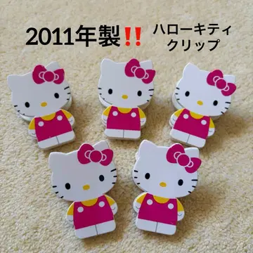 산리오 헬로키티 헤이세이 레트로 클립 5개