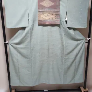 순수 실크 이로무지 이중 기모노와 나고야 오비 세트로 4800엔