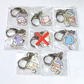 별의 커비 푸푸푸 프렌즈 연결 아크릴 키링 굿나잇 세트