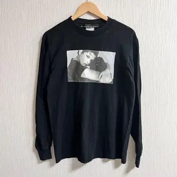 할리우드 픽처 프린트 블랙 긴팔 티셔츠 made in USA