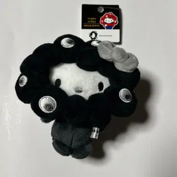 블랙 미야쿠미야쿠 봉제 인형 카라비너 키티