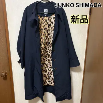 준코 시마다 40th 트렌치코트 벨트 라이너 포함 40 레오파드