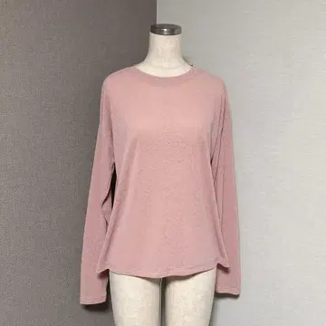 디스코트 썸홀 롱T 핑크