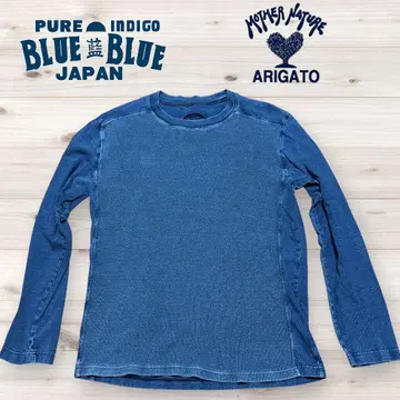 BLUE BLUE JAPAN 인디고 긴팔 티셔츠 일본제 서멀