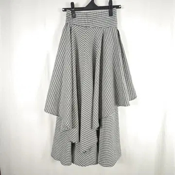 michell Macaron 체크 무늬 플레어 스커트