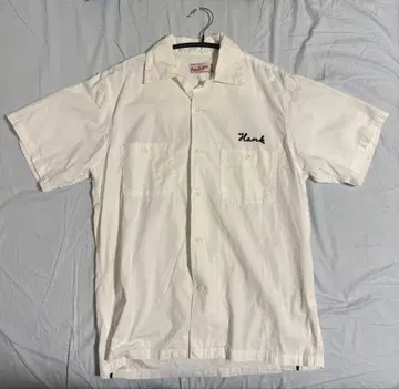 Backers Production 버커스 화이트 M 볼링 셔츠