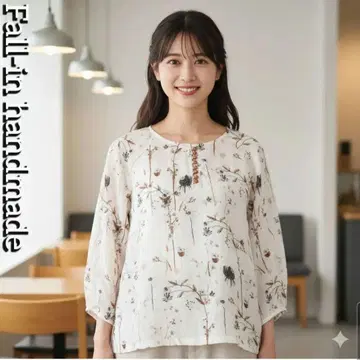 Fall-in 핸드메이드 티셔츠 핸드메이드 린넨 100%
