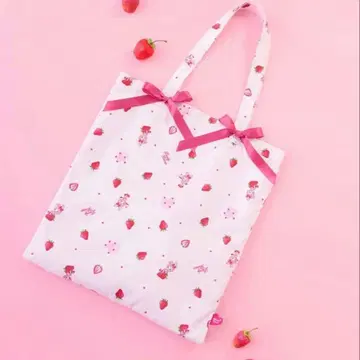 [완판템!] 메조 피아노 베리에짱 새틴 올 패턴 백 핑크 한정판 베리에