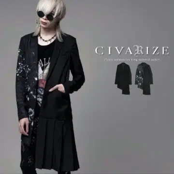 CIVARIZE 블랙 테일러드 자켓 V계 갸루 락
