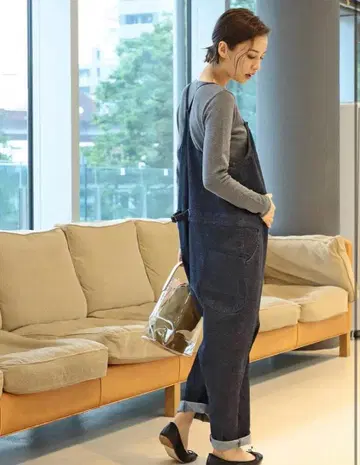 BEAMS / 데님 올인원 마터니티 프리 사이즈